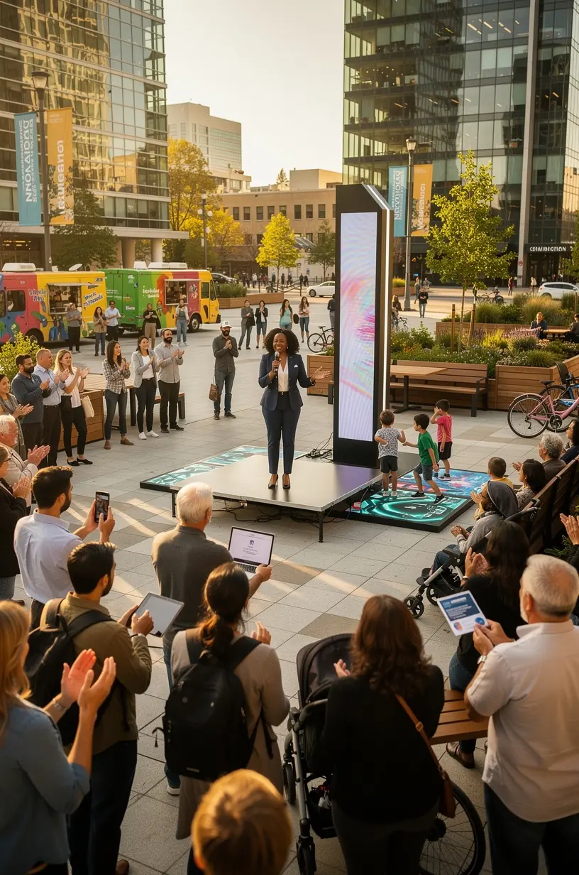 Aerial view of a California neighborhood with visible solar panels representing sustainable tech adoption