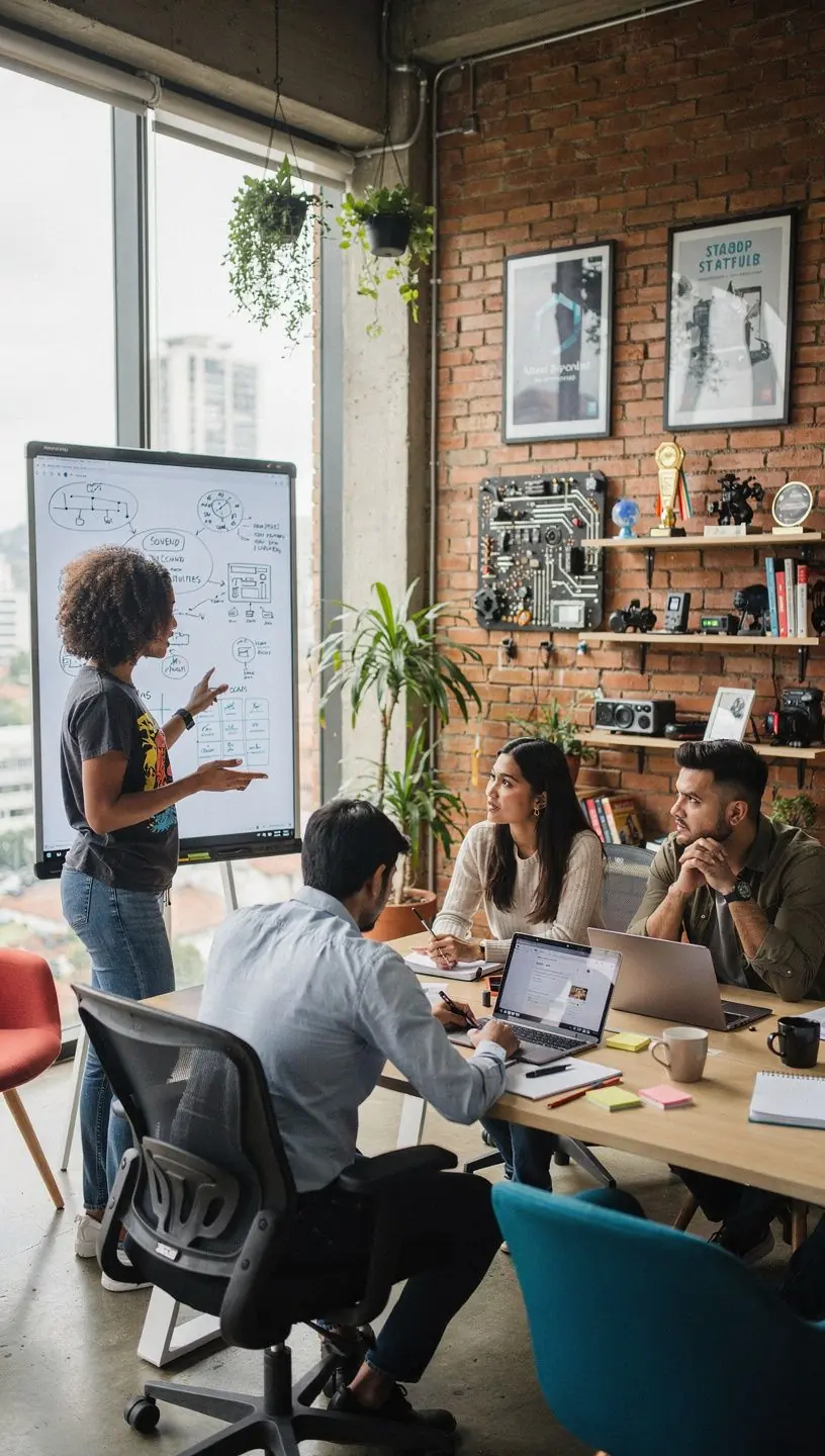 Community members engaging in a public forum about the impact of digital transformation on local services