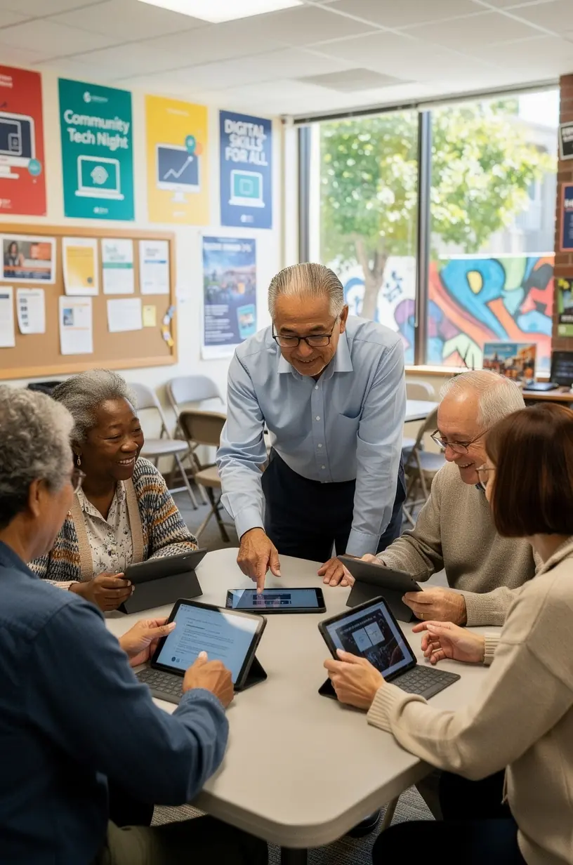 Modern classroom in a California district using interactive digital whiteboards for enhanced learning